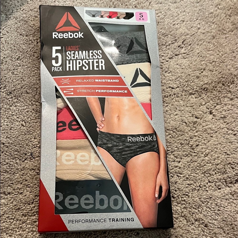 Reebok Ladies Seamless Hipster Underwear 5-Pack-Small